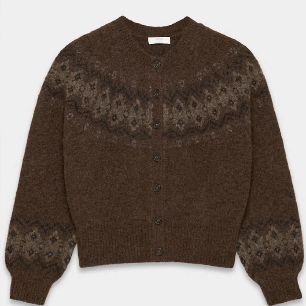 NWT Aritzia Wilfred Chorus fair isle cardigan - Picture 1 of 10